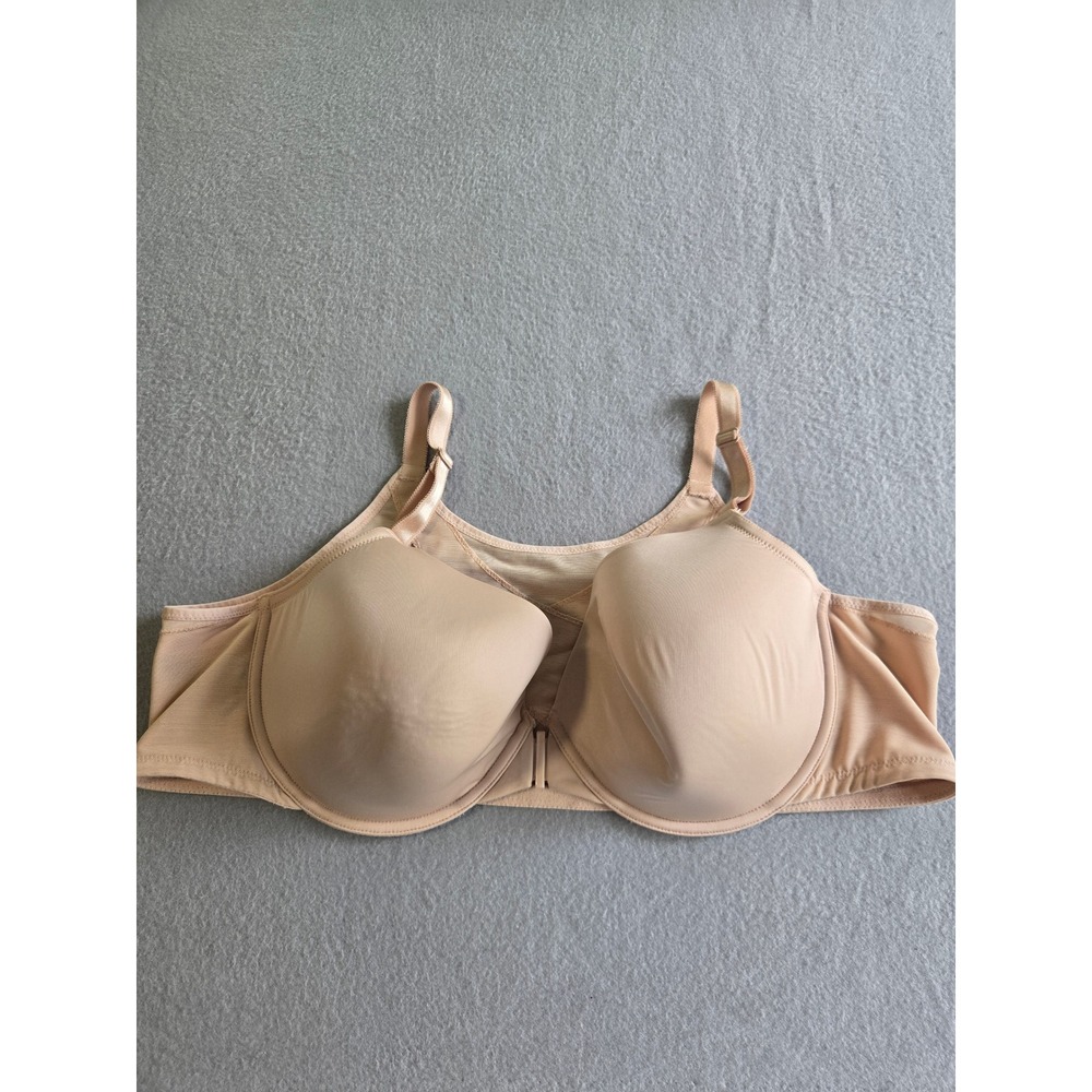 Torrid Front-Closure Underwire Bra Womens 46B Beige Back Smoothing Mesh 16478701
